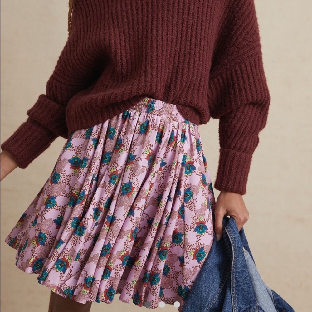 NWT Anthropologie Porridge Karina Mini Skirt Sz Extra Small